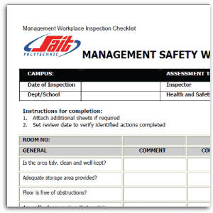 Safety Risk Assessment Checklist