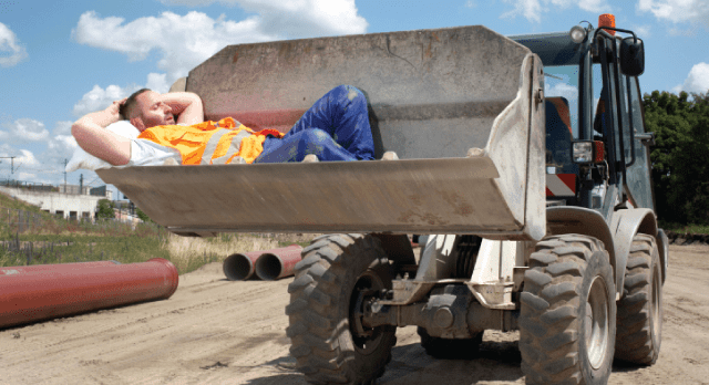 Worker Taking a Nap